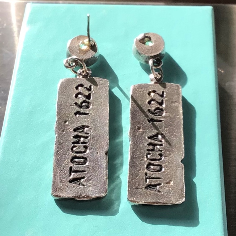 Vintage Atocha 925 Silver Dangle Bar Post Earrings - Picture 2 of 7
